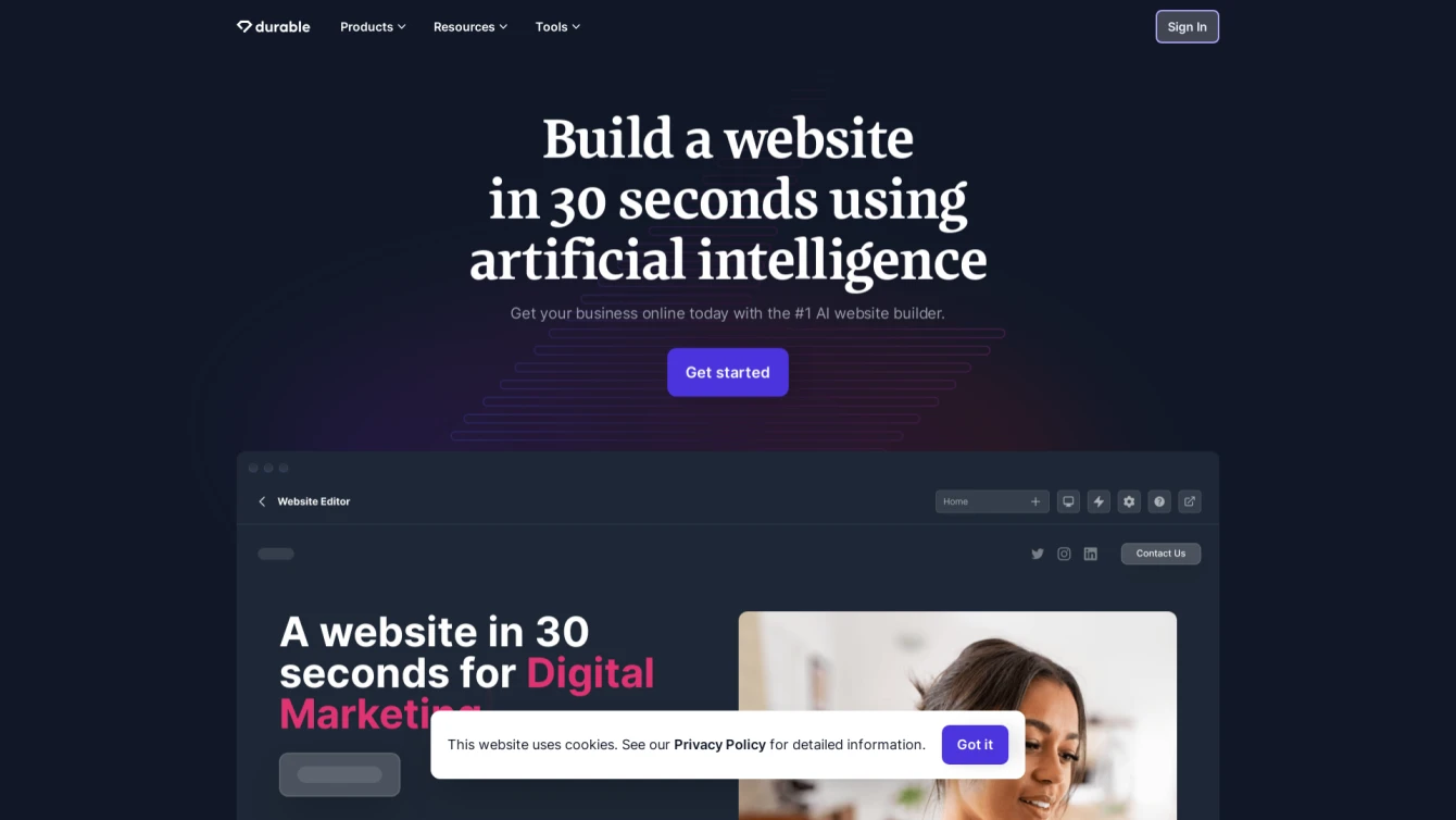 Durable AI Site Builder