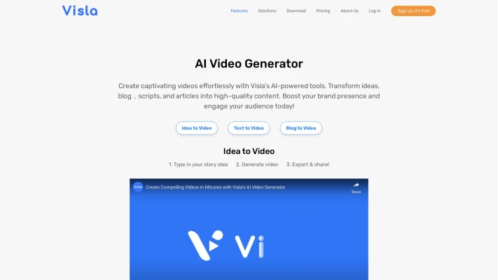 Visla AI Video Generator