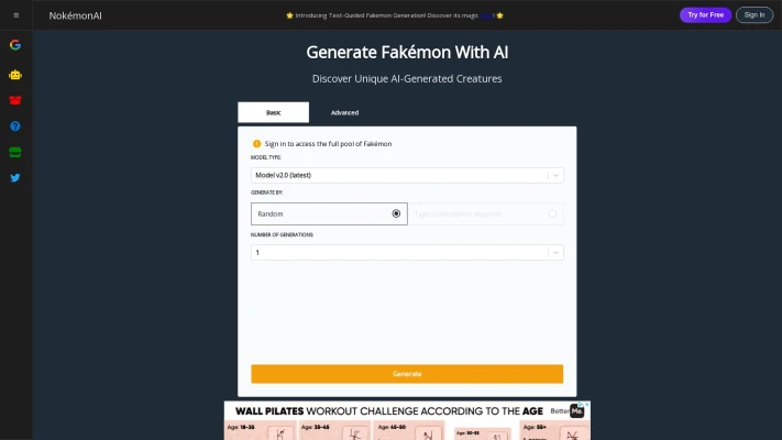 AI Pokemon Generator