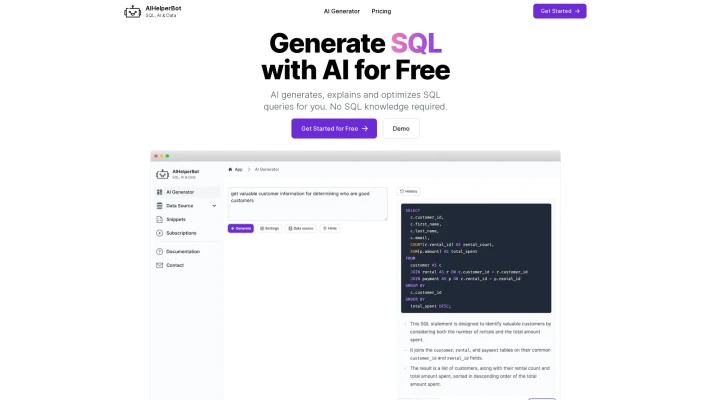 AI SQL Query Generator
