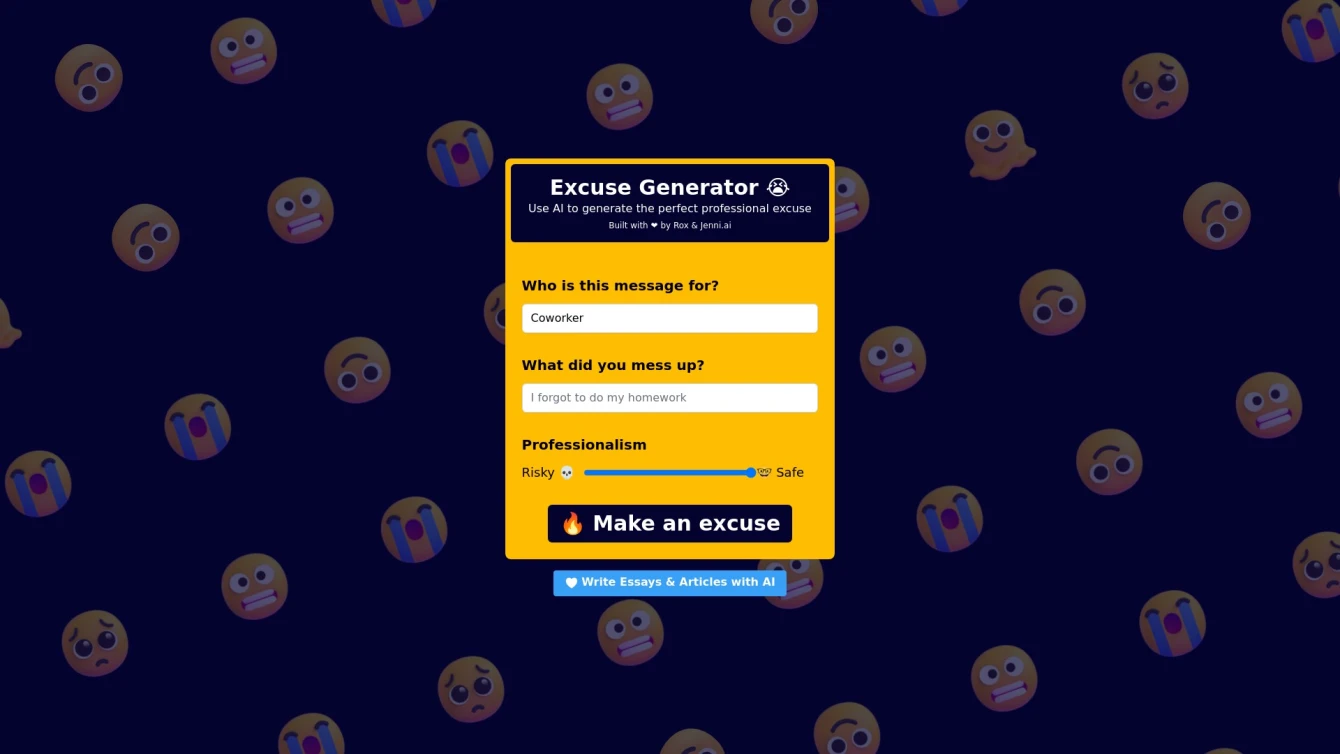 Excuses AI - Excuse Generator